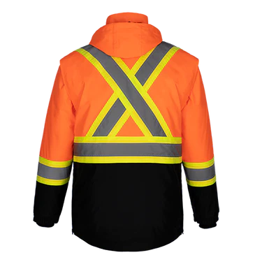 Kenworth Hi-Vis 5 in 1 Parkas With Detachable Hood