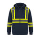 Infinity Hi-Vis Polyester Fleece Full Zip Hooded Sweatshirts With Detachable Hood