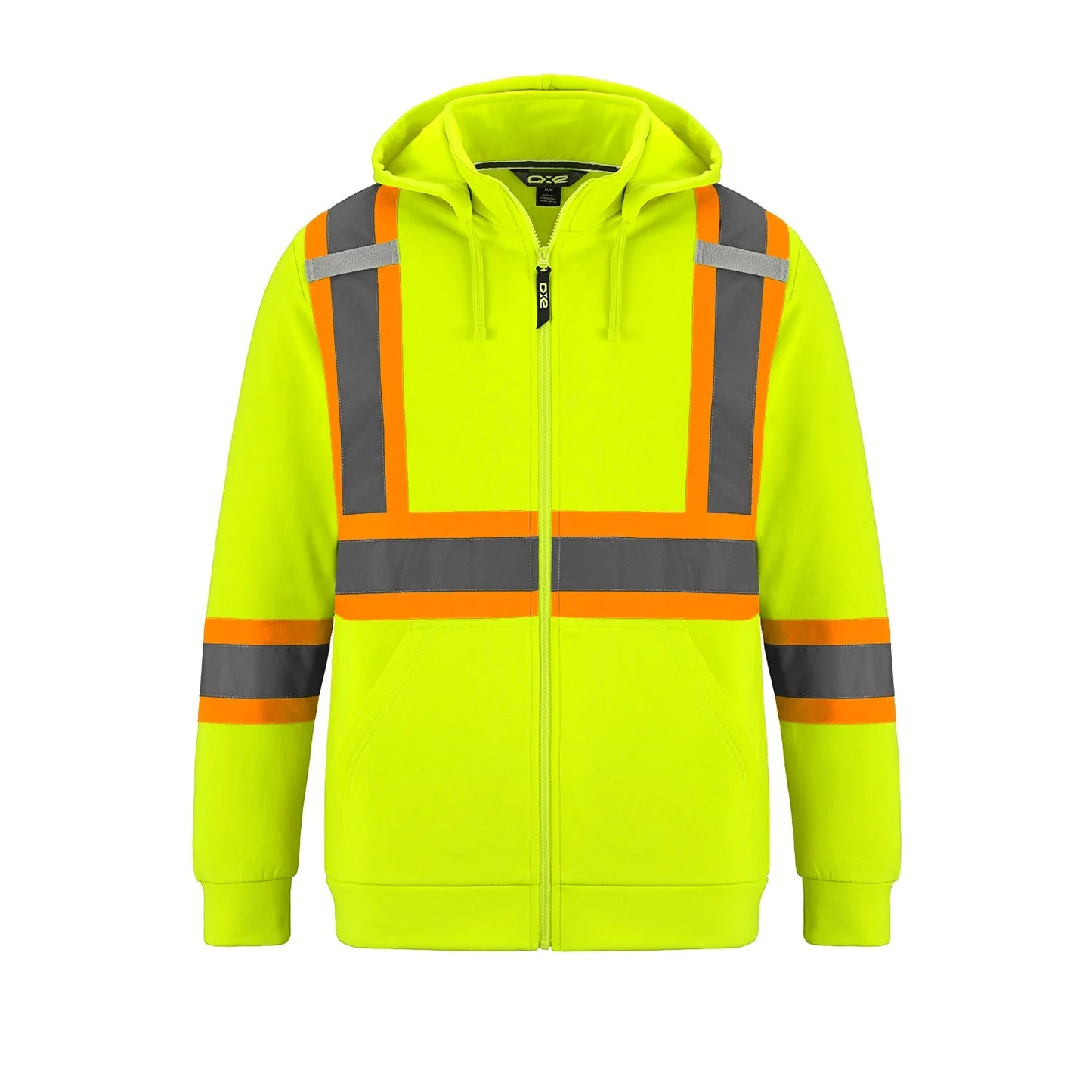 Infinity Hi-Vis Polyester Fleece Full Zip Hooded Sweatshirts With Detachable Hood