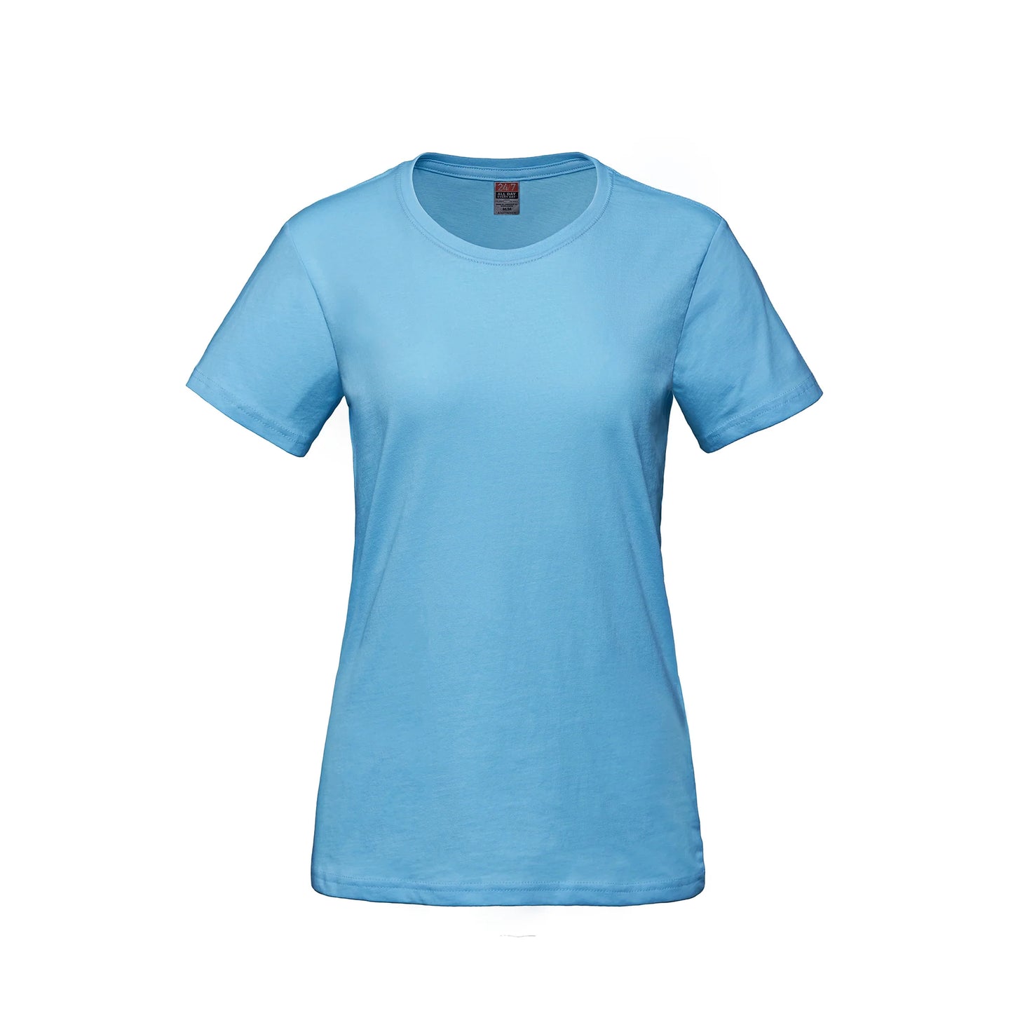 Ladies Ring Spun Combed Cotton Crew Neck T-Shirts