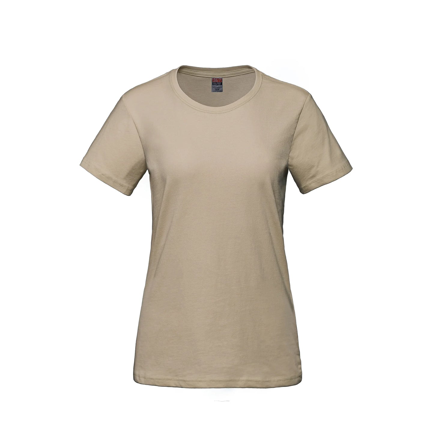 Ladies Ring Spun Combed Cotton Crew Neck T-Shirts