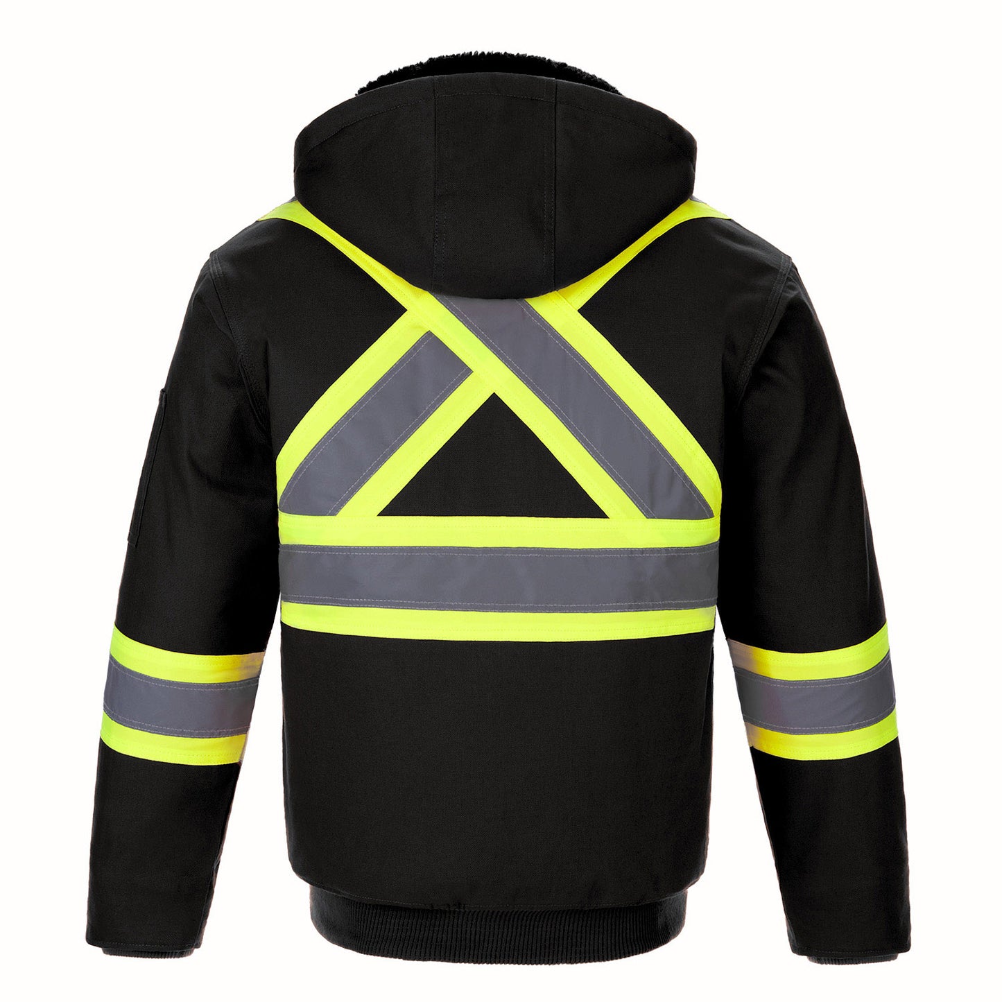 International – Hi-Vis Bomber Jacket with Sherpa Lining