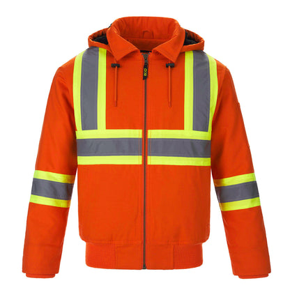 International – Hi-Vis Bomber Jacket with Sherpa Lining